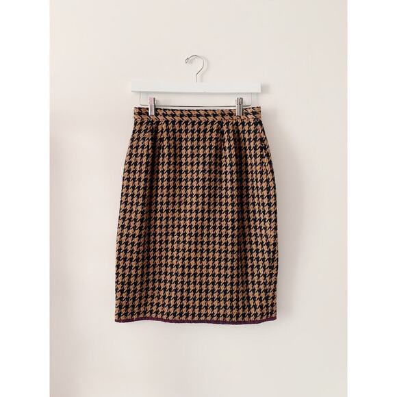 Vintage 1980 Christian Dior Herringbone Wool 2pc Set - Picture 3 of 10